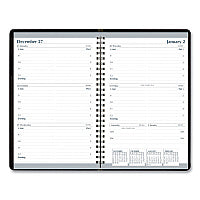 AbilityOne 7530016935592, SKILCRAFT Weekly Appointment Planner, 8 x 5, Black Cover, 12-Month (Jan to Dec): 2026