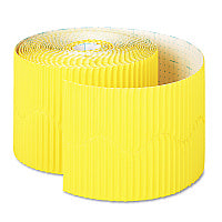 Pacon Bordette Decorative Border, 2.25" x 50 ft, Canary (37086)
