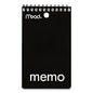 Mead Wirebound Memo Pad with Wall-Hanger Eyelet, Medium/College Rule, Randomly Assorted Cover Colors, 60 White 3 x 5 Sheets (45354)
