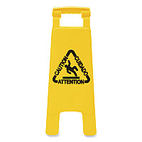 Boardwalk Site Safety Wet Floor Sign, 2-Sided, 10 x 2 x 26, Yellow (BWK26FLOORSIGN)