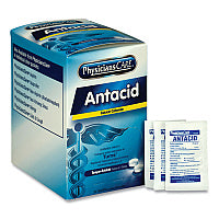 PhysiciansCare Antacid Calcium Carbonate Medication, Two-Pack, 50 Packs/Box (90089)