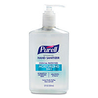 PURELL 2 in 1 Moisturizing Advanced Hand Sanitizer Gel, 12 oz Pump Bottle, Clean Scent (369812)