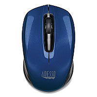 Adesso iMouse S50 Wireless Mini Mouse, 2.4 GHz Frequency/33 ft Wireless Range, Left/Right Hand Use, Blue (IMOUSES50L)