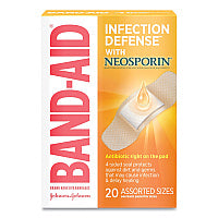 BAND-AID Antibiotic Adhesive Bandages, Assorted Sizes, 20/Box (5570)