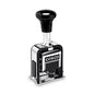 Automatic Numbering Machine, 6 wheels, Self-Inking, Black 0.75 x 0.25