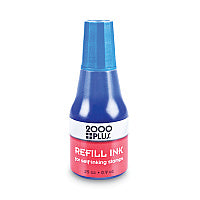 2000 PLUS Self-Inking Refill Ink, 0.9 oz. Bottle, Blue (032961)