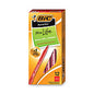 BIC Round Stic Xtra Life Ballpoint Pen, Stick, Medium 1 mm, Red Ink, Translucent Red Barrel, Dozen (GSM11RD)