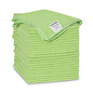 Boardwalk(R) Microfiber Cleaning Cloths, Green, 24 Cloths (BWK16GRECLOTHV2)