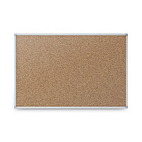 Mead Economy Cork Board with Aluminum Frame, 24 x 18, Tan Surface, Silver Aluminum Frame (85360)