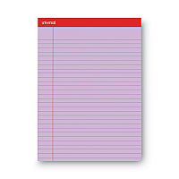 Universal Colored Perforated Ruled Writing Pads, Wide/Legal Rule, 50 Assorted Color 8.5 x 11.75 Sheets, 6/Pack (UNV35878)