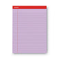 Universal Colored Perforated Ruled Writing Pads, Wide/Legal Rule, 50 Orchid 8.5 x 11 Sheets, Dozen (UNV35884)