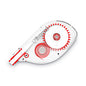 Universal Side-Application Correction Tape, Transparent Red Applicator, 0.2" x 393", 6/Pack (UNV75610)