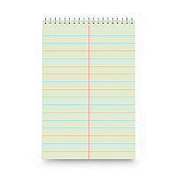 Universal Steno Pads, Pitman Rule, Red Cover, 60 Green-Tint 6 x 9 Sheets (UNV76610)