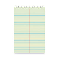 Universal Steno Pads, Gregg Rule, Red Cover, 80 Green-Tint 6 x 9 Sheets, 6/Pack (UNV86920PK)