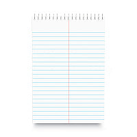 Universal Steno Pads, Gregg Rule, Red Cover, 80 White 6 x 9 Sheets (UNV96920)