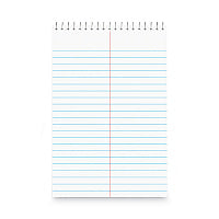 Universal Steno Pads, Gregg Rule, Red Cover, 80 White 6 x 9 Sheets, 6/Pack (UNV96920PK)