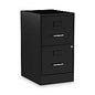 Alera Soho Vertical File Cabinet, 2 Drawers: File/File, Letter, Black, 14" x 18" x 24.1" (ALESVF1824BL)
