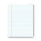 Universal Glue Top Pads, Wide/Legal Rule, 50 White 8.5 x 11 Sheets, Dozen (UNV11000)