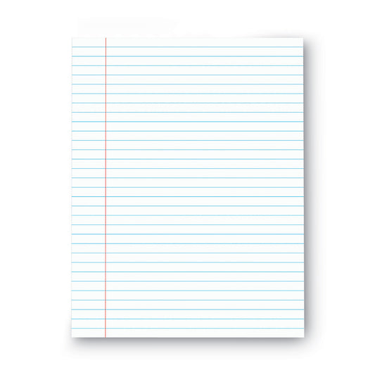 Universal Glue Top Pads, Wide/Legal Rule, 50 White 8.5 x 11 Sheets, Dozen (UNV11000)
