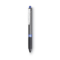 Pentel Oh! Gel Pen, Retractable, Medium 0.7 mm, Blue Ink, Black Barrel, Dozen (K497C)