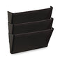 Universal Wall File Pockets, 3 Sections, Letter Size,13" x 4.13" x 14.5", Black, 3/Pack (UNV08121)