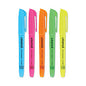 Universal Pocket Highlighters, Assorted Ink Colors, Chisel Tip, Assorted Barrel Colors, 5/Set (UNV08850)