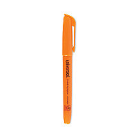 Universal Pocket Highlighters, Fluorescent Orange Ink, Chisel Tip, Orange Barrel, Dozen (UNV08853)