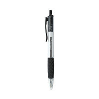 Universal Comfort Grip Ballpoint Pen, Retractable, Medium 1 mm, Black Ink, Clear/Black Barrel, Dozen (UNV15530)