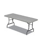 AbilityOne 7105016976846 SKILCRAFT Blow Molded Folding Tables, Rectangular, 72 x 30 x 29, Gray