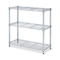 Alera Residential Wire Shelving, Three-Shelf, 36w x 14d x 36h, Silver (ALESW833614SR)