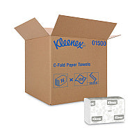 Kleenex(R) C-Fold Paper Towels, 1-Ply, White, 150 Pack, 16 Packs (01500)