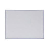 Universal Melamine Dry Erase Board with Aluminum Frame, 24 x 18, White Surface, Anodized Aluminum Frame (UNV43622)