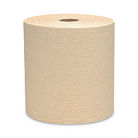 Scott Essential Hard Roll Towels for Business, 1-Ply, 8" x 800 ft, 1.5" Core, Natural, 12 Rolls/Carton (04142)