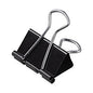 Universal Binder Clips, Mini, Black/Silver, 12/Box (UNV10199)