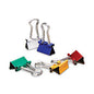 Universal Binder Clips with Storage Tub, Mini, Assorted Colors, 60/Pack (UNV31027)