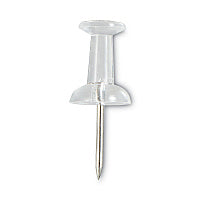 Universal Clear Push Pins, Plastic, Clear, 0.38", 400/Pack (UNV31306)