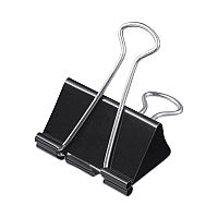 Universal Binder Clip Zip-Seal Bag Value Pack, Large, Black/Silver, 36/Pack (UNV10220VP)