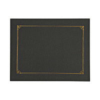 Universal Certificate/Document Cover, 8.5 x 11; 8 x 10; A4, Black, 6/Pack (UNV76895)