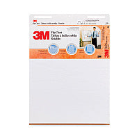 3M Professional Flip Chart, Unruled, 25 x 30, White, 40 Sheets, 2/Carton (570)