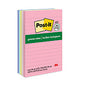 Original Recycled Note Pads, Note Ruled, 4" x 6", Sweet Sprinkles Collection Colors, 100 Sheets/Pad, 5 Pads/Pack