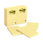 Post-it Original Pads in Canary Yellow, Note Ruled, 4" x 6", 100 Sheets/Pad, 12 Pads/Pack (660YW)