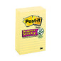 Post-it Pads in Canary Yellow, Note Ruled, 4" x 6", 90 Sheets/Pad, 5 Pads/Pack (6605SSCY)