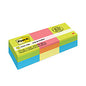 Post-it Mini Cubes, 1.88" x 1.88", Green Wave and Orange Wave Collections, 400 Sheets/Cube, 3 Cubes/Pack (20513PK)