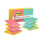 Post-it Original Pop-up Refill, Poptimistic Collection Alternating-Color Value Pack, 3" x 3", 100 Sheets/Pad, 12 Pads/Pack (R330NALT)