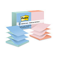 Post-it Original Pop-up Refill, Beachside Cafe Collection Alternating-Color Value Pack, 3" x 3", 100 Sheets/Pad, 12 Pads/Pack (R330UALT)