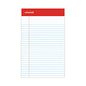 Universal Perforated Ruled Writing Pads, Narrow Rule, Red Headband, 50 White 5 x 8 Sheets, Dozen (UNV46300)