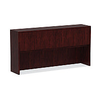 Alera Valencia Series Hutch with Doors, 4 Compartments, 70.63w x 15d x 35.38h, Mahogany (ALEVA287215MY)