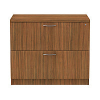 Alera Valencia Series Lateral File, 2 Legal/Letter-Size File Drawers, Modern Walnut, 34" x 22.75" x 29.5" (ALEVA513622WA)