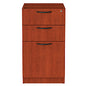Alera Valencia Series Full Pedestal File, Left/Right, 3-Drawers: Box/Box/File, Legal/Letter, Cherry, 15.63" x 20.5" x 28.5" (ALEVA532822MC)