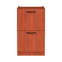 Alera Valencia Series Full Pedestal File, Left/Right, 2 Legal/Letter-Size File Drawers, Medium Cherry, 15.63" x 20.5" x 28.5" (ALEVA542822MC)